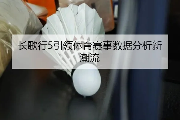 长歌行5引领体育赛事数据分析新潮流